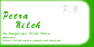 petra mileh business card